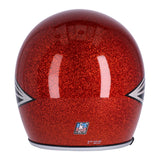 13 1/2 Skull Bucket Helmet - Flake Amber/Black Wing - MOTOCCINO