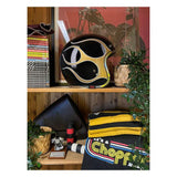 13 1/2 Skull Bucket Helmet - Flames Gold - MOTOCCINO