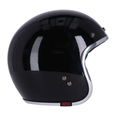 13 1/2 Skull Bucket Helmet - Gloss Black - MOTOCCINO