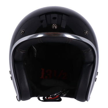 13 1/2 Skull Bucket Helmet - Gloss Black - MOTOCCINO