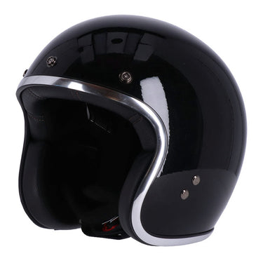 13 1/2 Skull Bucket Helmet - Gloss Black - MOTOCCINO