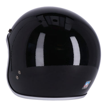 13 1/2 Skull Bucket Helmet - Gloss Black - MOTOCCINO