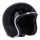 13 1/2 Skull Bucket Helmet - Gloss Black - MOTOCCINO