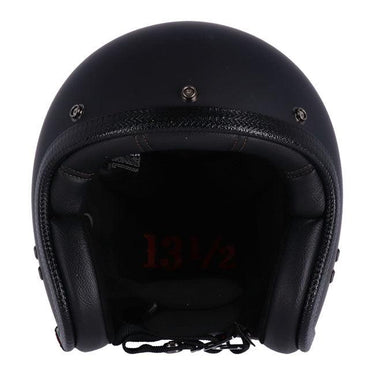 13 1/2 Skull Bucket Helmet - Matt Black - MOTOCCINO