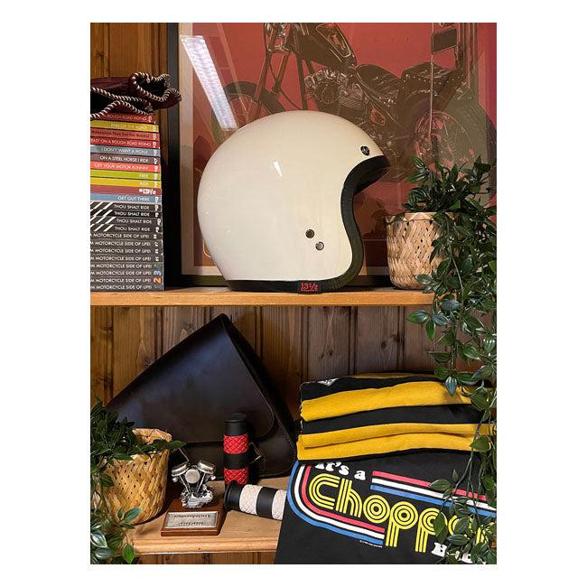 13 1/2 Skull Bucket Helmet - Vintage White