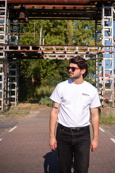 Motoccino Black Logo T-shirt - White