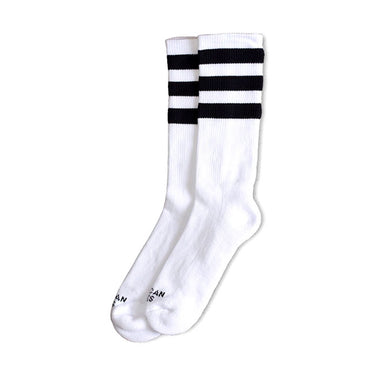 American Socks Mid high Old School II triple black striped
