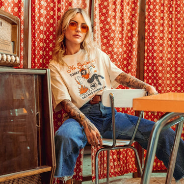 Wildust Sisters No Bullshit Wide T-shirt - MOTOCCINO