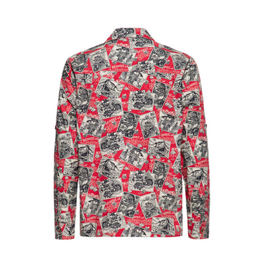 King Kerosin AOP shirt off dark red