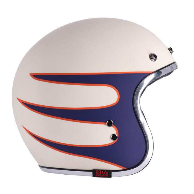 bucket style motorcycle helmet German MAK Custom Parts Matte Silver Half Bucket Motorcycle