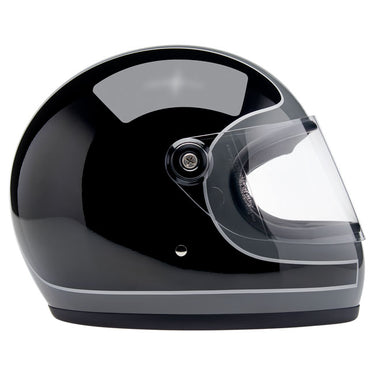 Biltwell Gringo S Helmet - Storm Grey/Black Tracker Gloss - MOTOCCINO