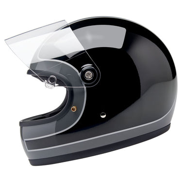 Biltwell Gringo S Helmet - Storm Grey/Black Tracker Gloss - MOTOCCINO