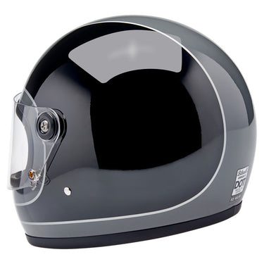 Biltwell Gringo S Helmet - Storm Grey/Black Tracker Gloss - MOTOCCINO