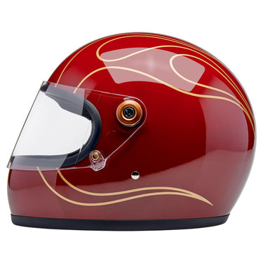Biltwell Gringo S Helmet - Garnet Red Flames - MOTOCCINO