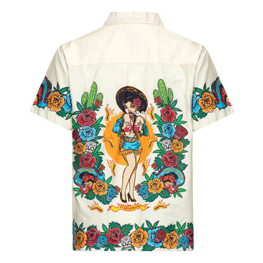 King Kerosin Acapulco hawaii shirt off white