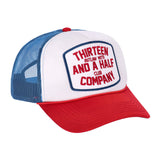 13 1/2 Outlaw Club trucker cap blue/red - MOTOCCINO