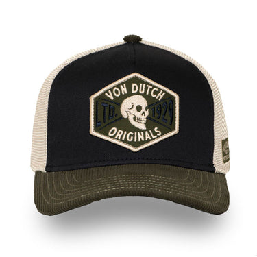 Von Dutch Semi-Curved Skull cap black/green/white