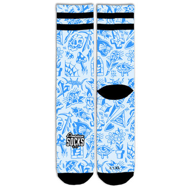American socks Signature Freaked socks blue