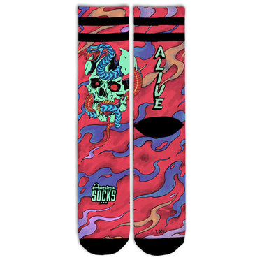 American socks Signature Dead and Alive socks pink