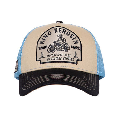 King Kerosin Motorcycle parts cap offwhite&black
