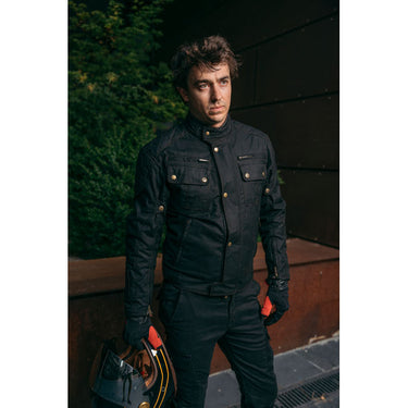 By City Belfast III Waxed Jacket – Black