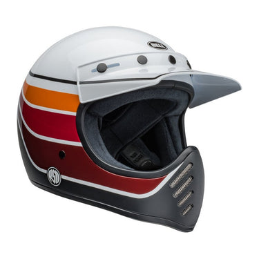BELL Moto-3 Helmet - RSD Saddleback Satin/Gloss White/Black - MOTOCCINO