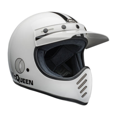 BELL Moto-3 Helmet - Steve McQueen Gloss White/Black - MOTOCCINO
