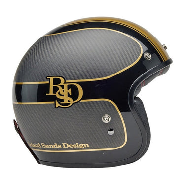 BELL Custom 500 Carbon Helmet - RSD Checkmate Matte Gloss Black/Gold - MOTOCCINO