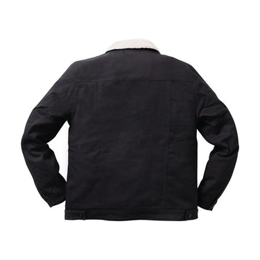 WCC Sherpa lined canvas jacket black