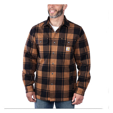 Flex Flannel Sherpa Lined Shirt – Brown