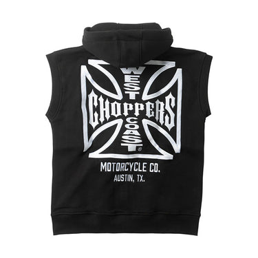 WCC OG ATX sleeveless zip hoodie black