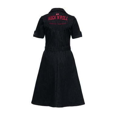 Queen Kerosin Rock N Roll Rebel Queens retro denim dress bla