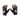 Lucky 13 Pirate Skull gloves black /yellow