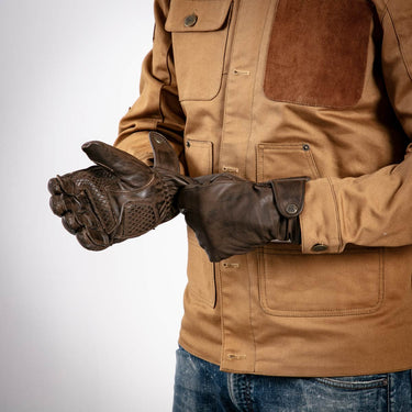 Age of Glory Carpenter Leather Winter Gloves - Brown - MOTOCCINO