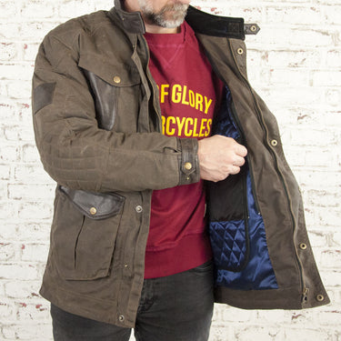 Age of Glory Mission Waxed Jacket - Brown - MOTOCCINO