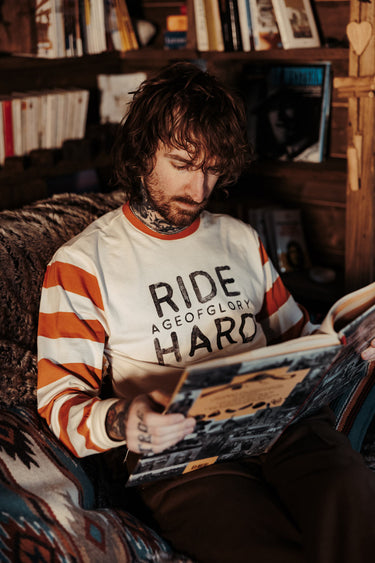 Age of Glory Ride Hard Longsleeve - Ecru/Rust - MOTOCCINO