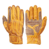 Age of Glory Rover Waxed Leather Gloves - Yellow - MOTOCCINO