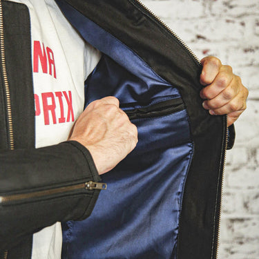 Age of Glory Worker Waxed Jacket - Black - MOTOCCINO