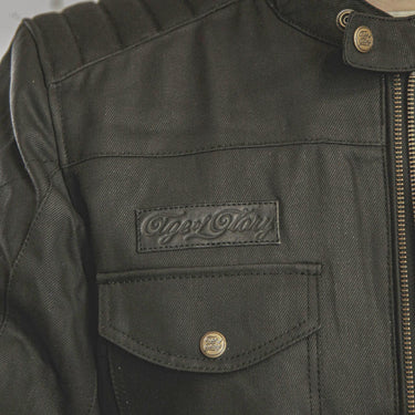 Age of Glory Worker Waxed Jacket - Black - MOTOCCINO