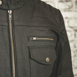 Age of Glory Worker Waxed Jacket - Black - MOTOCCINO