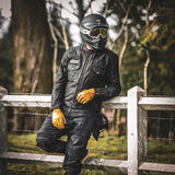 Age of Glory Worker Waxed Jacket - Black - MOTOCCINO