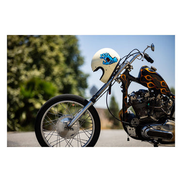 Biltwell Gringo 06 Helmet - SANTA CRUZ Limited Edition - Vintage White - MOTOCCINO