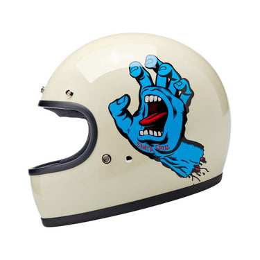 Biltwell Gringo 06 Helmet - SANTA CRUZ Limited Edition - Vintage White - MOTOCCINO