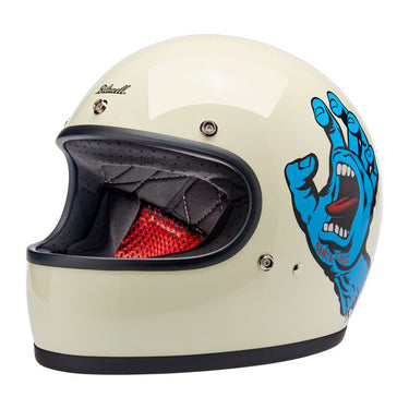 Biltwell Gringo 06 Helmet - SANTA CRUZ Limited Edition - Vintage White - MOTOCCINO