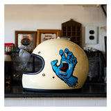 Biltwell Gringo 06 Helmet - SANTA CRUZ Limited Edition - Vintage White - MOTOCCINO