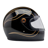 Biltwell Gringo S 06 Helmet - Gloss Black Flames - MOTOCCINO