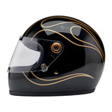 Biltwell Gringo S 06 Helmet - Gloss Black Flames - MOTOCCINO