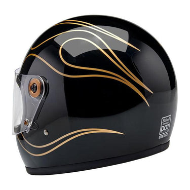 Biltwell Gringo S 06 Helmet - Gloss Black Flames - MOTOCCINO