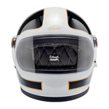 Biltwell Gringo S 06 Helmet - Gloss White / Black Tracker - MOTOCCINO