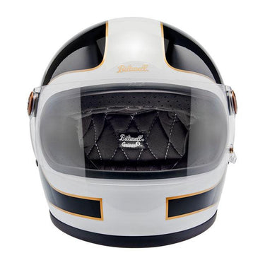 Biltwell Gringo S 06 Helmet - Gloss White / Black Tracker - MOTOCCINO